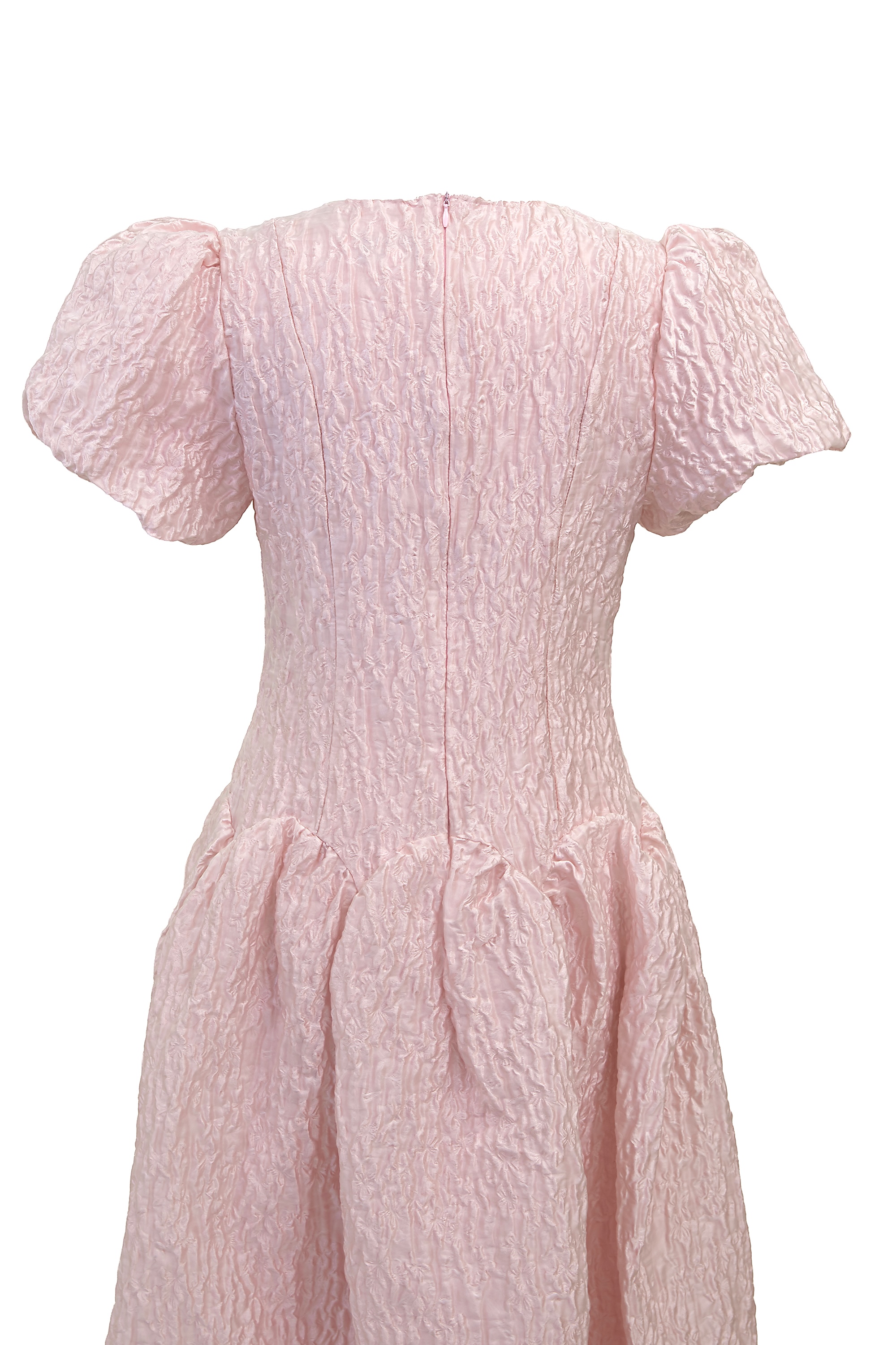 sister Jane］ジャガード ドロップウエストミディドレス-ピンクを