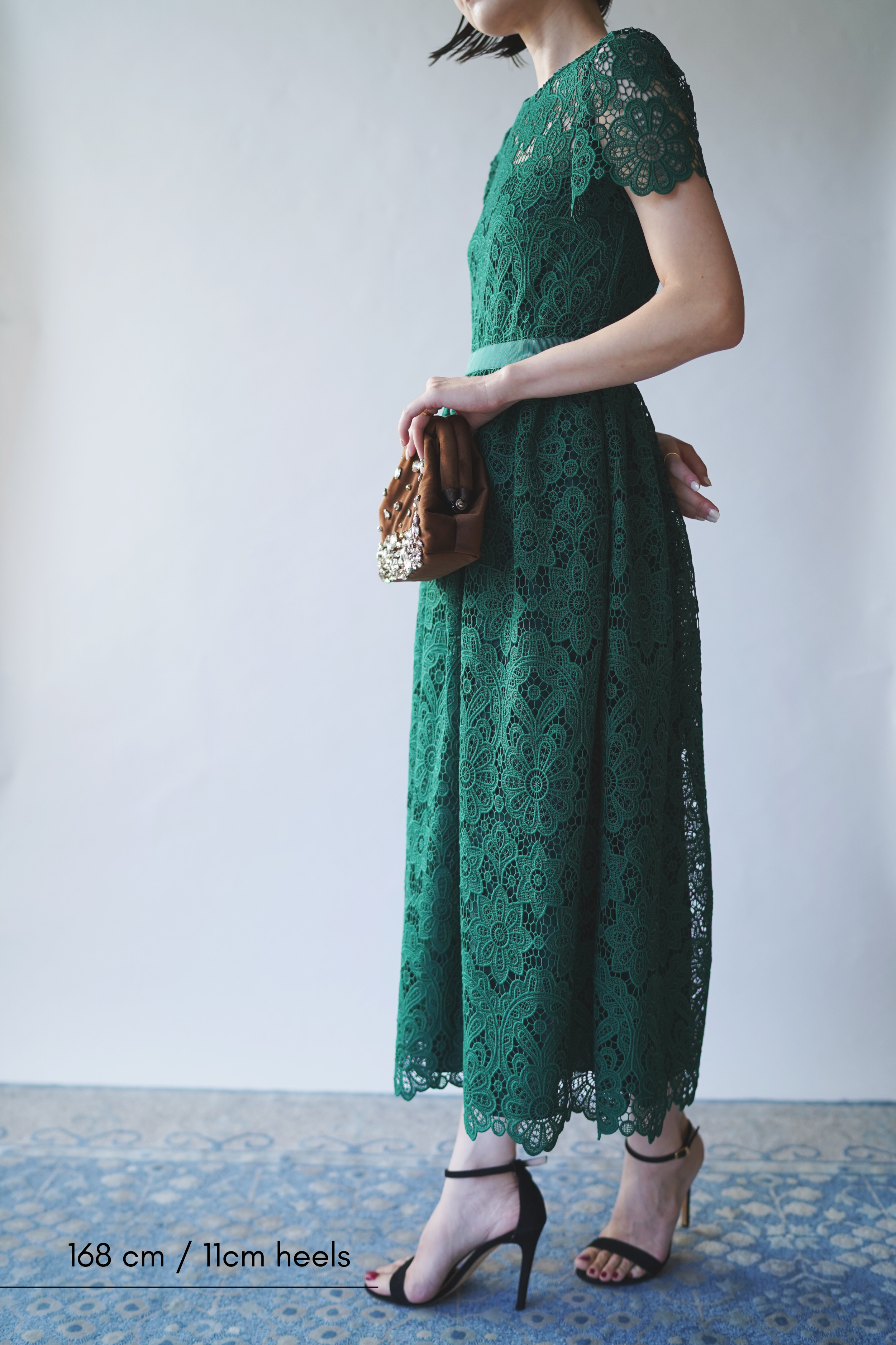 Self-Portrait｜半袖レースドレス(38)-グリーン をレンタルする |結婚