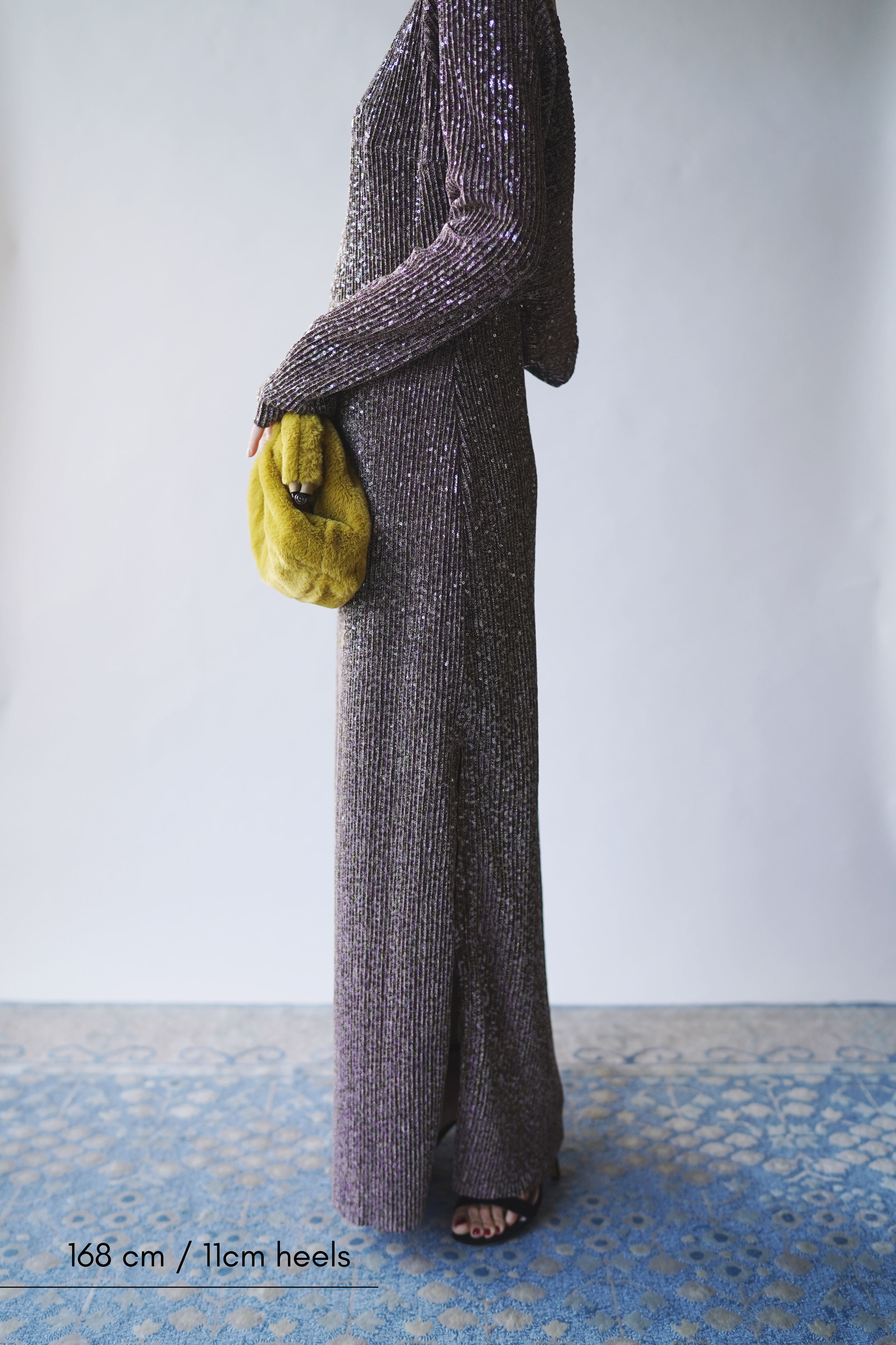 STINE GOYA］バックオープンスパンコールドレス-ブラウンを