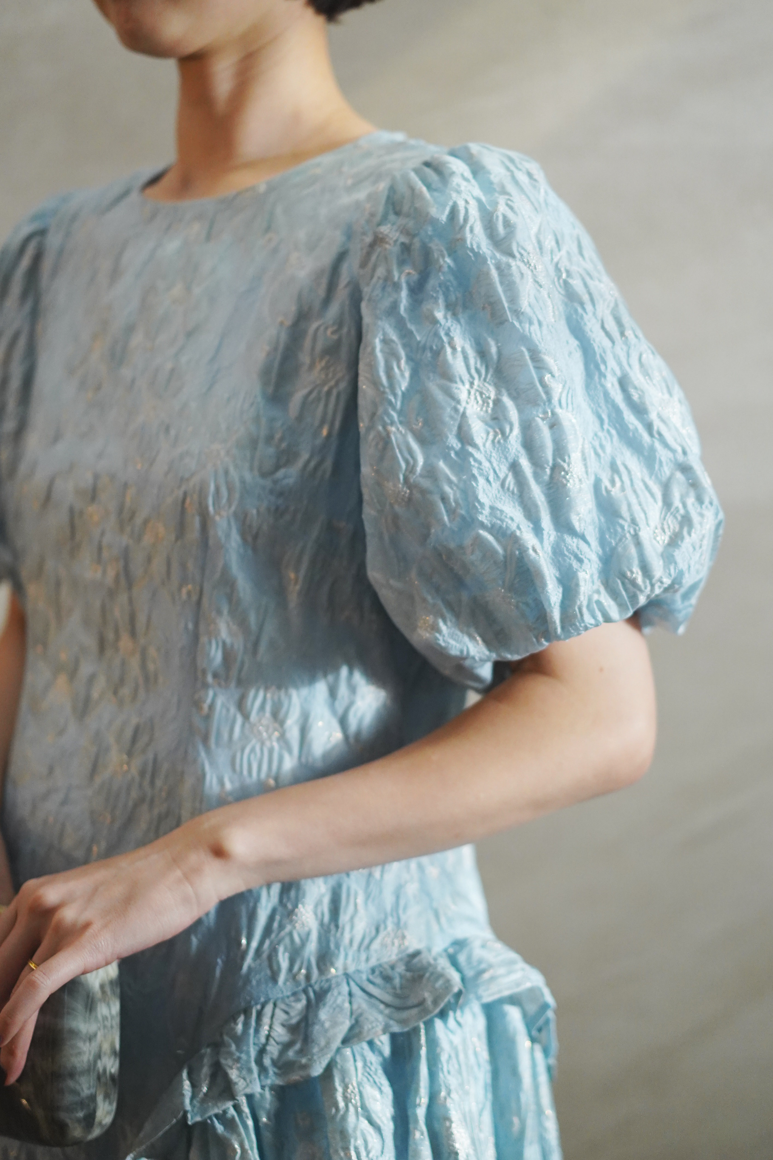 sister jane パフスリーブドレス Sister Jane アナマリア パフスリーブ ジャクアード ドレス (Sister