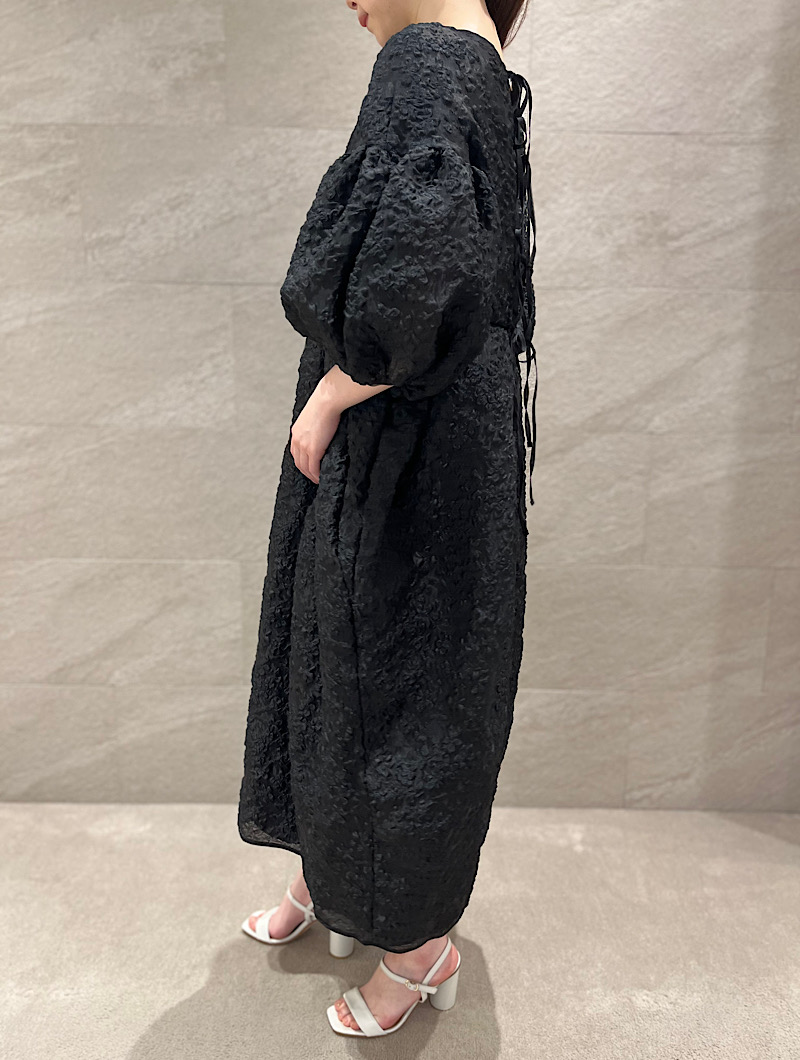 CECILIE BAHNSEN|JEANNEチューリップスカートドレス-ブラックを