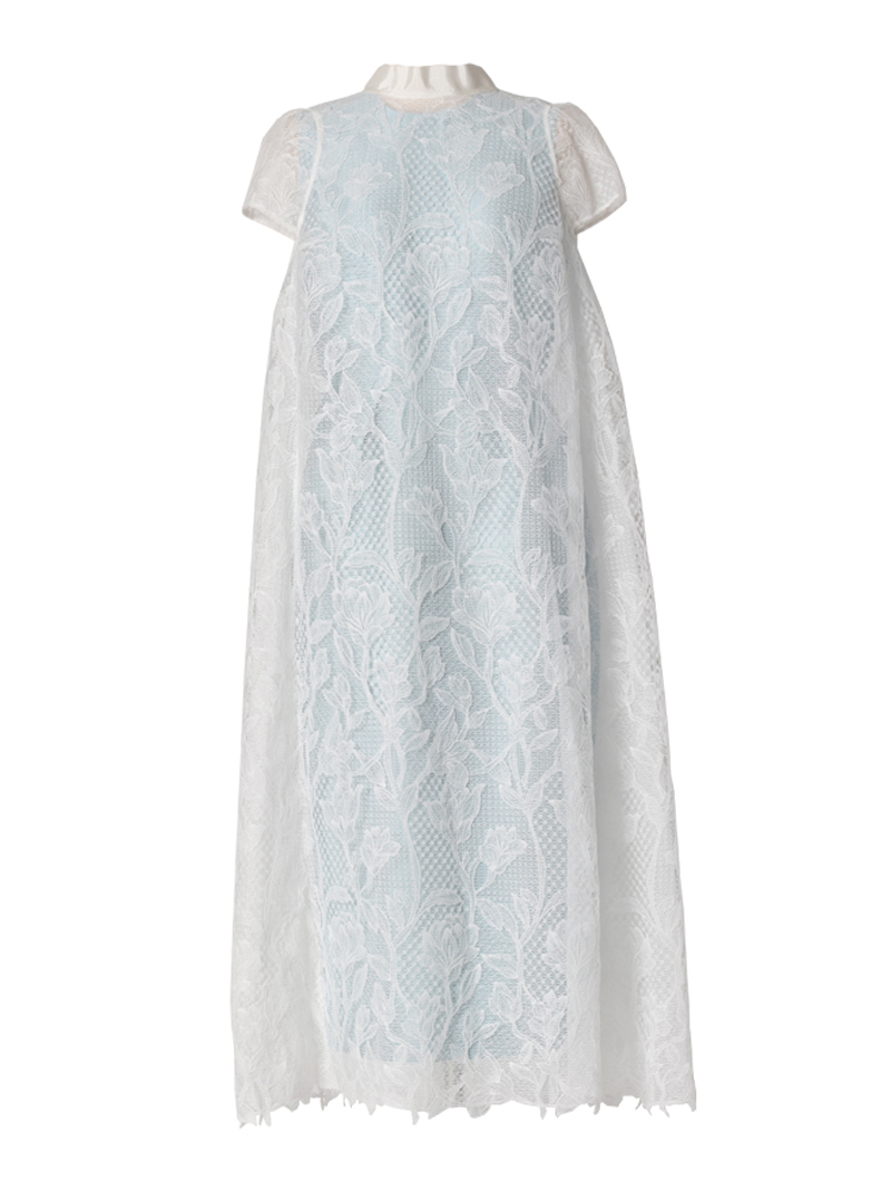 クーン・フイ(Khoon Hooi)| バックリボンレースドレス(36)-ホワイト/ブルー